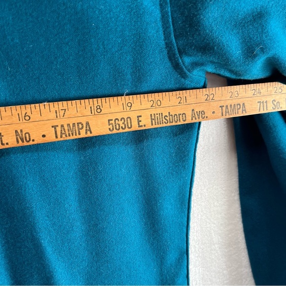 Vintage Pendleton Lobo Long Sleeve Shirt Blue Medium Elbow Patch Pure Wool - Picture 11 of 12